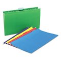 Coolcrafts Hanging File Folders- 1/5 Tab- 11 Point- Legal- Assorted Colors- 25/Box CO888968